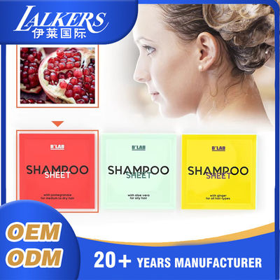 Bom preço Shampoo descartável comprimidos dissolúveis personalizáveis rápido dissolver compacto on-line