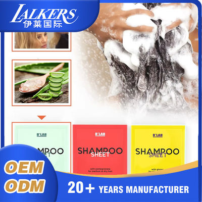 Bom preço ODM OEM Shampoo comprimidos Eco Amigável Cuidados com o cabelo Dissolver Saquete Rico Espuma on-line