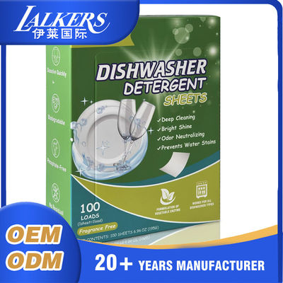 Bom preço Biodegradável Máquina de lavar louça Detergente Folhas Personalizavel Lalkers Fresco Cheiro on-line