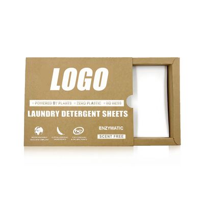 Folhas de detergente para roupa ecológicas naturais sem líquido e sem plástico para limpeza profunda