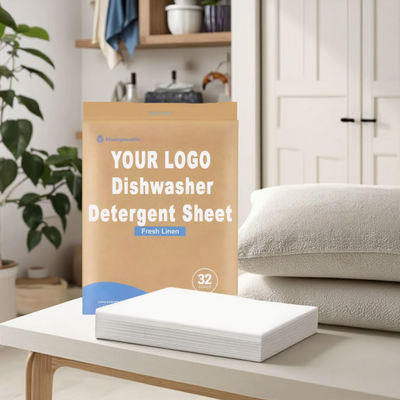 Folhas de detergente sólido concentrado ecológico para lavar roupa