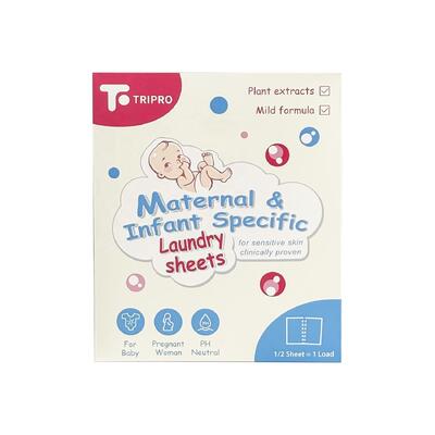 Lençóis de detergente para roupa de bebé biodegradáveis e solúveis em água portátil