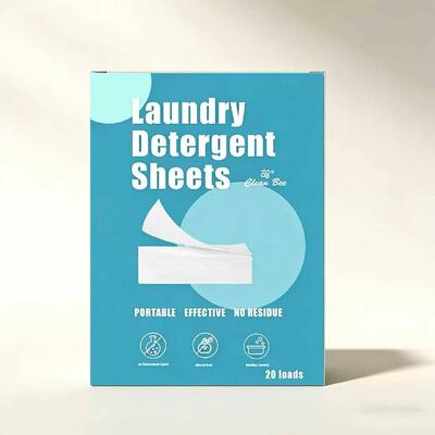 Folhas de Detergente Compacto para Lavanderia Ecológicas de Limpeza Profunda para Roupas Frescas