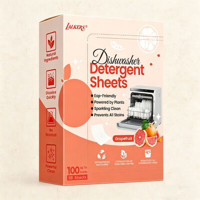 Folhas de Detergente para Máquina de Lavar Louça Ecológicas, Hipoalergênicas e Duradouras para Lavagem de Louça Sem Esforço