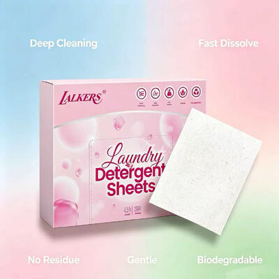 Bom preço Folhas de detergente de roupa ecológico com ação de limpeza profunda, eficaz em água fria e 100% livre de plástico on-line