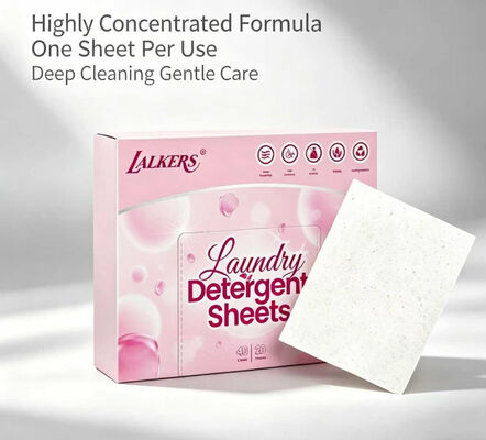 Bom preço Folhas de detergente de roupa ecológico com forte limpeza e fragrância personalizável para remoção profunda de manchas on-line