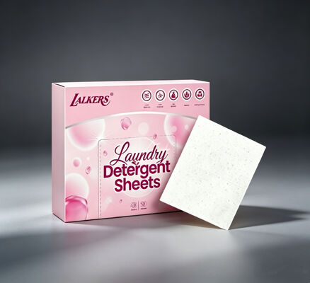 Folhas de detergente de roupa ecológico com fragrância personalizável para limpeza profunda