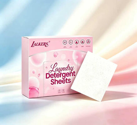 Folhas de detergente para roupa ecológicas com forte poder de limpeza e fragrância personalizável para manchas difíceis