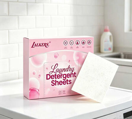 Folhas de Detergente para Roupa Naturais à Base de Plantas para Limpeza Profunda de Manchas Difíceis - Biodegradável e Ecológico com Fragrância Personalizável