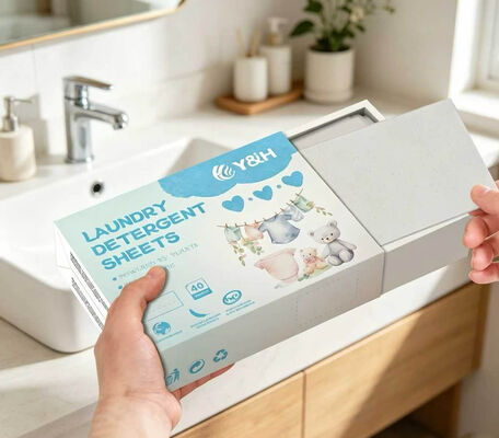 Folhas de detergente para a roupa ecológicas com fragrância personalizável e forte poder de limpeza
