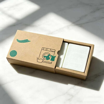 Folhas de detergente de roupa ecológico com remoção profunda de manchas e fragrância duradoura para uso em viagens compactas