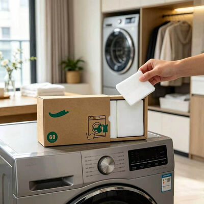 Folhas de detergente ecológico de lavanderia de bloqueio de cor para remoção de manchas resistentes e proteção de vestuário