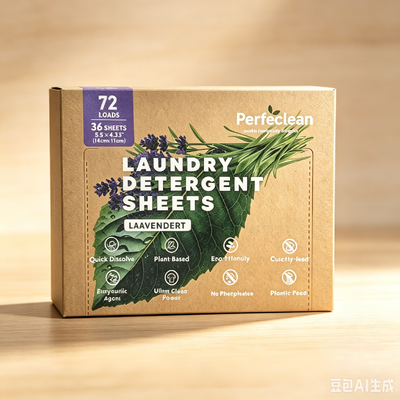 Folhas de detergente de roupa ecológico com fragrância personalizável para remoção profunda de manchas