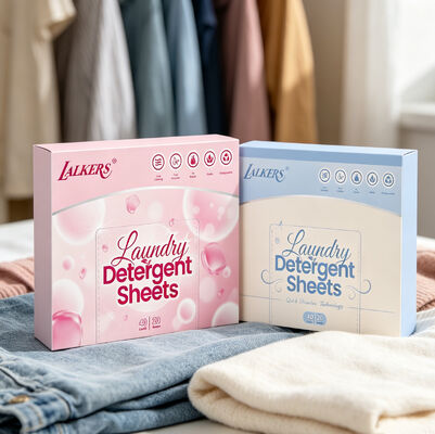 Folhas de detergente para roupa hipoalergênico ecológico resistentes às manchas suaves para a pele