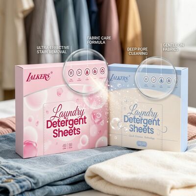 Folhas de Detergente Ecológico para Remoção de Manchas Difíceis com Embalagem Zero Plástico