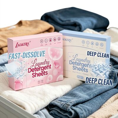 Embalagem Zero Desperdício Fórmula 100% Vegetal Folhas de Detergente para Roupa Tiras Ecológicas para Roupa
