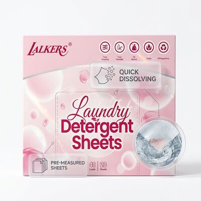 Bom preço Folhas de detergente para roupa pré-medidas 100% à base de plantas e sem desperdício para lavagem ecológica on-line