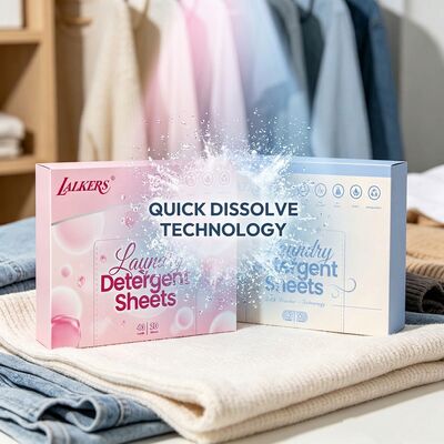 Bom preço Lentes de detergente para roupa 100% de origem vegetal de qualidade superior com embalagens sem resíduos e tiras de roupa ecológicas pré-medidas on-line
