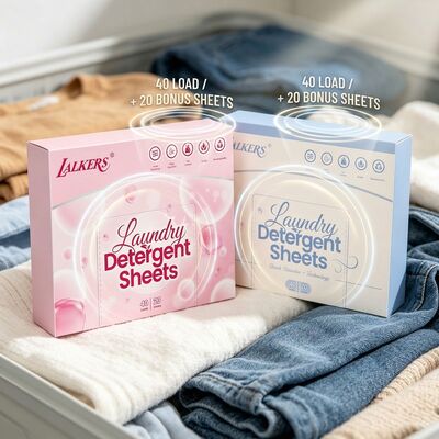 Folhas de Detergente para Roupa Sem Crueldade e Não Tóxicas que Removem Manchas de Frutas e Vinho