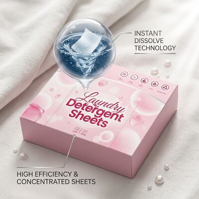 Bom preço Folhas de detergente para roupa de qualidade comercial antidesbotamento com fórmula vegetal para roupas com manchas escuras e brilhantes on-line