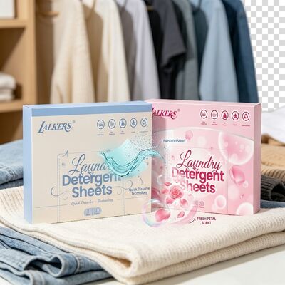 Bom preço Tiras de detergente para a roupa em tecido não tecido com 60% de conteúdo ativo para remoção de manchas pesadas e dissolução rápida em menos de 10 segundos on-line