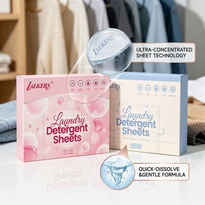 Bom preço Folhas de detergente para a roupa à base de plantas a granel com fórmula personalizável MOQ de 300 caixas e serviço de amostra grátis on-line