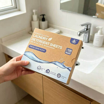 Folhas de detergente para roupas sem produtos químicos testadas dermatologicamente para gravidez e cuidados com tecidos seguros para bebês