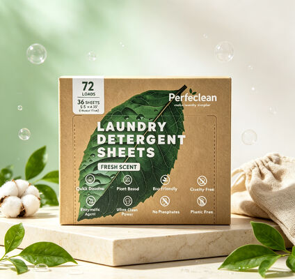 Bom preço Folhas compostáveis de detergente para roupa à base de plantas com fórmula biodegradável para limpeza ecológica on-line