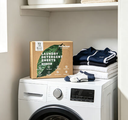 Folhas de Detergente para Roupa Hipoalergênicas à Base de Plantas Zero Waste Eco Laundry Strips