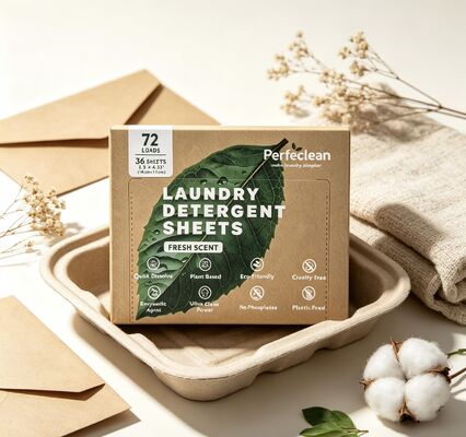 Bom preço Folhas biodegradáveis de formulação vegetal de detergente para roupa - Folhas ecológicas solúveis em água com resíduos nulos nos tecidos on-line