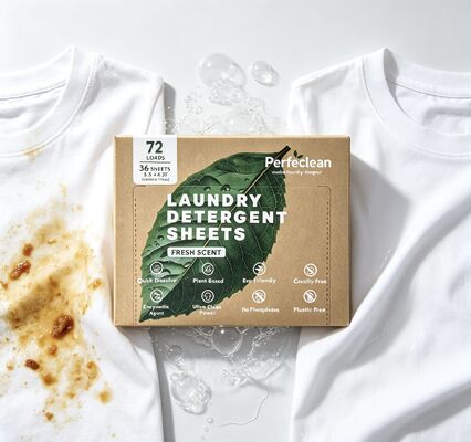 Bom preço Folhas de Detergente Biodegradável de Ingredientes Naturais para Lavagem com Dissolução Suave on-line