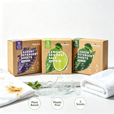 Folhas de Lavar Roupa Biodegradáveis de Origem Vegetal para a Segurança de Sistemas Sépticos