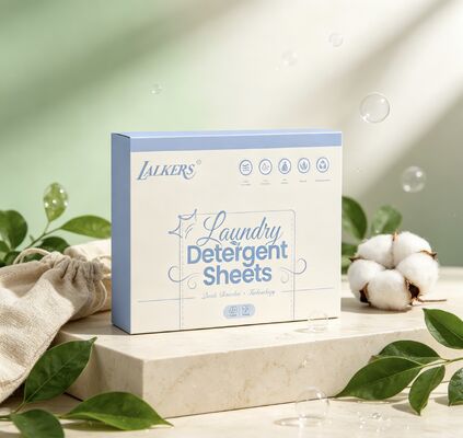 Superfício-activo à base de plantas, folhas de detergente para roupa de fusão rápida com 55% de ingrediente ativo