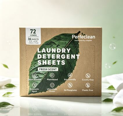 Folhas de Detergente para Roupa Biodegradáveis à Base de Plantas Sem Acúmulo de Químicos