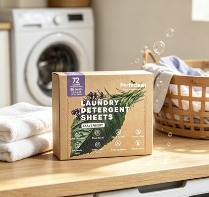 Tiras de Lavanderia Biodegradáveis à Base de Plantas Sem Aditivos Venenosos com Mais de 55% de Ingrediente Ativo