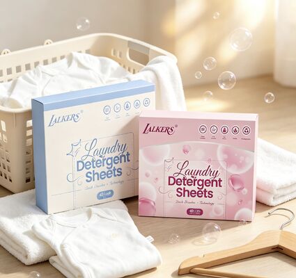 Colour Lock Commercial Grade Laundry Detergent Sheets com Surfactant à Base de Plantas para Prevenção do Desbotamento