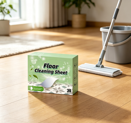 Folha de Limpeza de Piso Biodegradável Ecológica com Surfactante à Base de Plantas para Remoção Profunda de Manchas e Odores