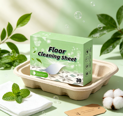 Folha de Limpeza de Piso por Tira de 11x14cm com Conteúdo de Ingrediente Ativo Acima de 55% e Limpador de Piso à Base de Tensoativos Vegetais